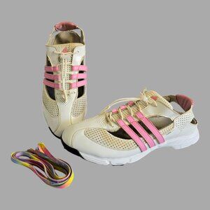 adidas Women's Athletic Shoes - Cream and Pink